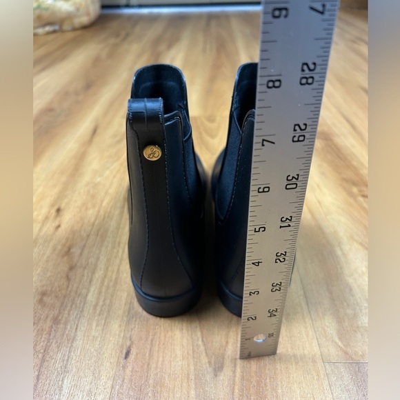 Sam Edelman Waterproof Rain Boots Womens 8M Tinsley Black Rubber Pull On Cuban - Picture 3 of 13